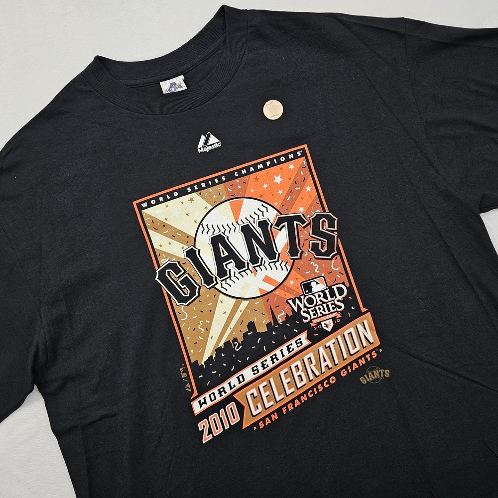 San Francisco Giants 2010 World Series Celebration T-Shirt Mens XL NWOT‎